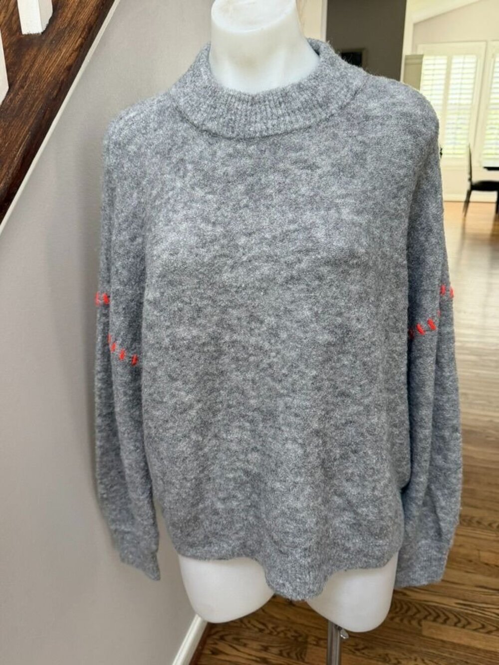 Lilla P Grey Crewneck Sweater Size Large